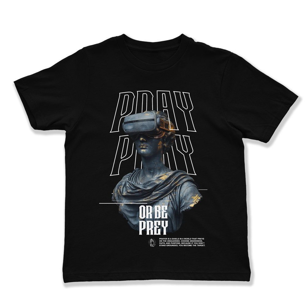 Pray-tshirt-front-black